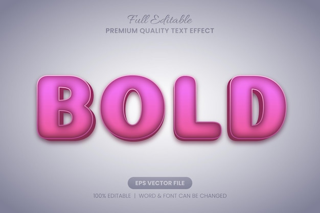 pink gradient bold editable text effect font graphic style