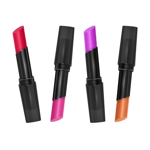 Pink lipstick isolated on white background vector format