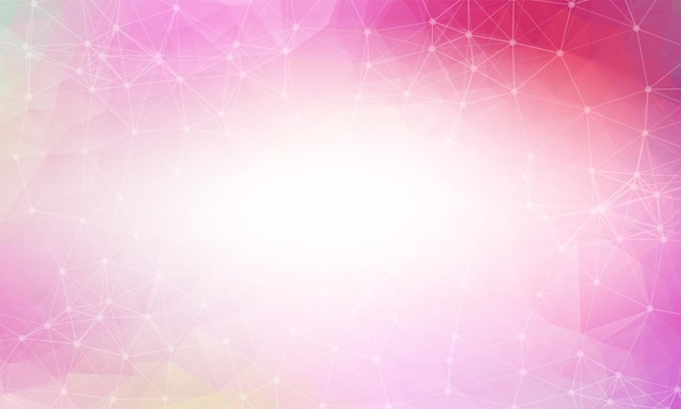 Pink Red low poly background. Polygonal design pattern. Bright mosaic modern geometric design, Creative Design Templates. Connected lines with dots.