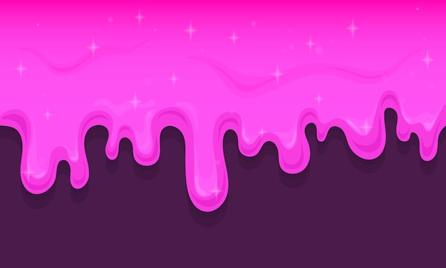 Pink slime Glitter drip bubble gum or strawberry jelly texture sweet berry glaze for donut cake doughnut flow drop splash purple melt candy