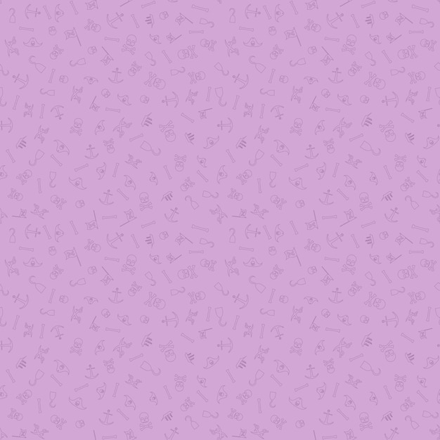 Pirates Themed Freehand Drawings Seamless Pattern Background