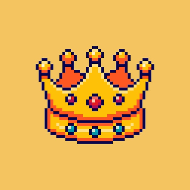 Pixel art Crown game asset design