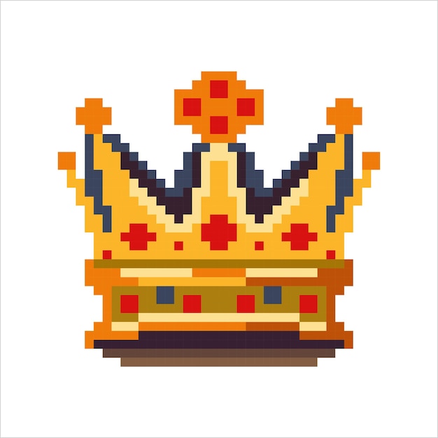 Pixel Art Gold Crown