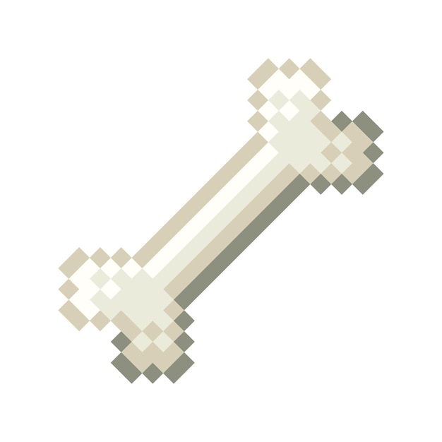 pixel art of a bone isolated vector file