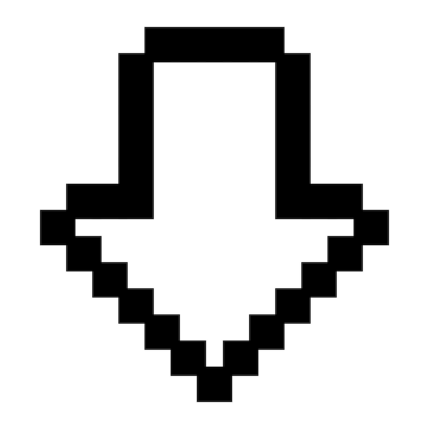 pixel art of arrow icon button arrow pointer icon arrow cursor with 8bit style