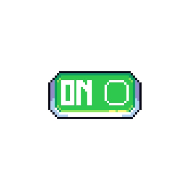 pixel art on off button icon