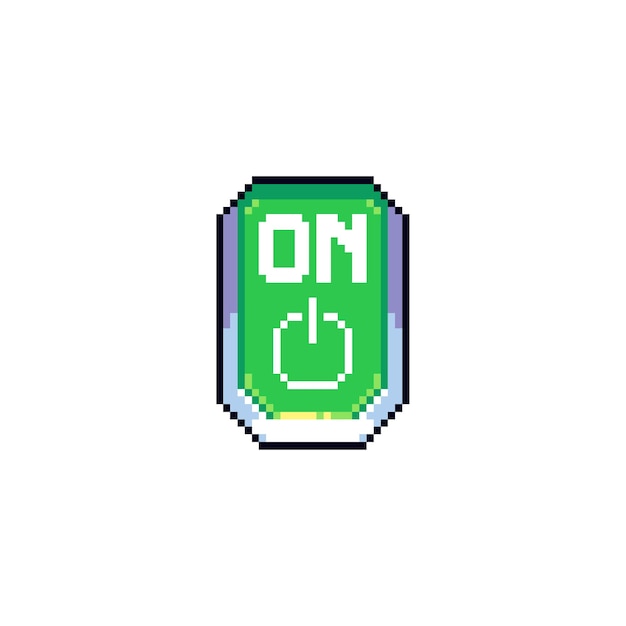 pixel art on off button icon