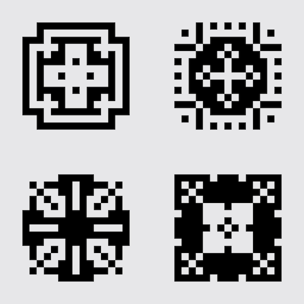 pixel art set tile abstract material pattern