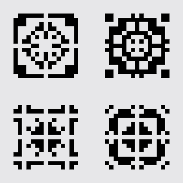 pixel art set tile abstract material pattern