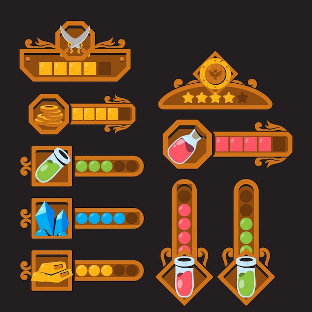 Pixel game icon Retro video games element arcade UI button digital console 8bit interface pixel