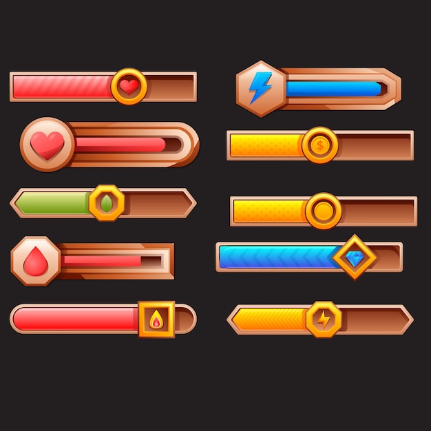 Pixel game icon Retro video games element arcade UI button digital console 8bit interface pixel
