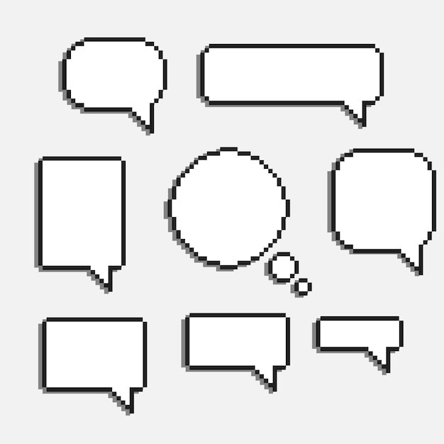 Pixel speech bubble