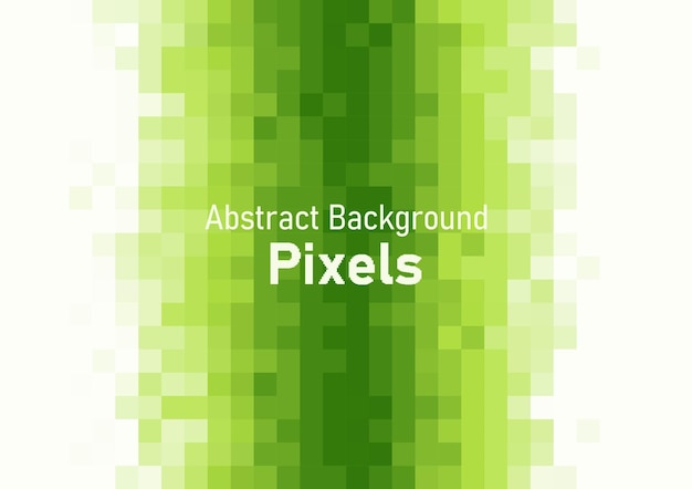 Pixels disintegrate pattern geometric mosaic background green color gradient vector template