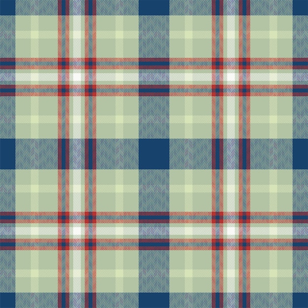 plaid seamless pattern in green check fabric texture vector textile print