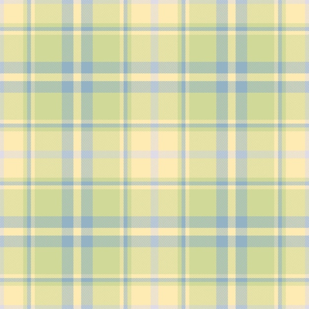 plaid seamless pattern in yellow check fabric texture vector textile print