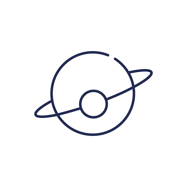 Planet icon for graphic and web design