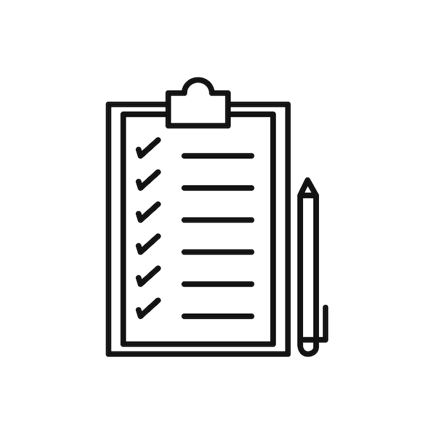Planning icon Symbol mark in Outline style