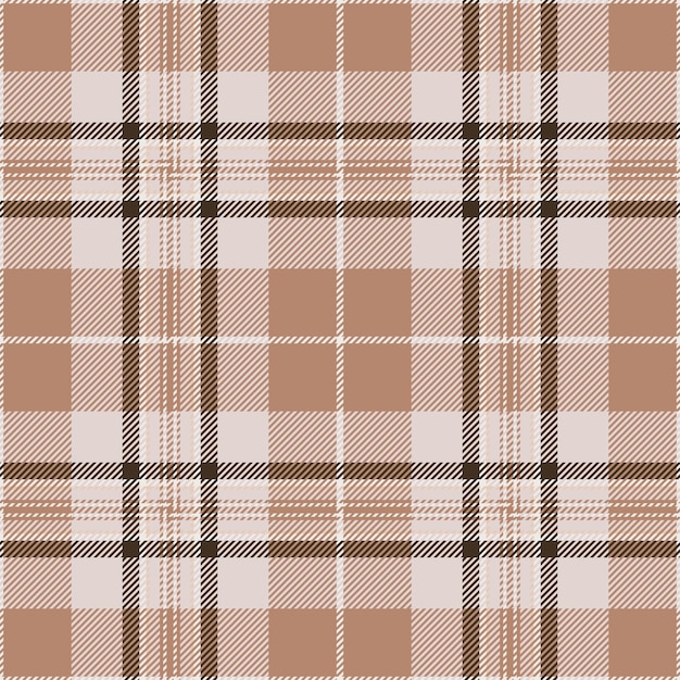 Platform background plaid seamless outline check textile vector Rich fabric texture tartan pattern in white and orange colors