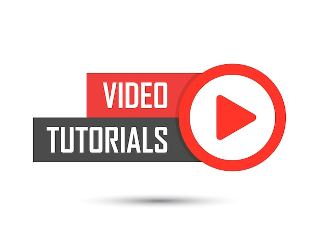 play video tutorials icon in flat style education software vector illustration on isolated background webinar training sign business concept