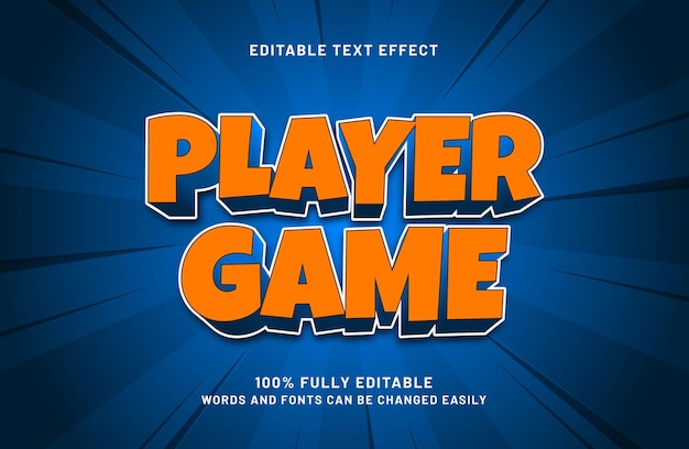 player game editable text effect in kids and game text style
