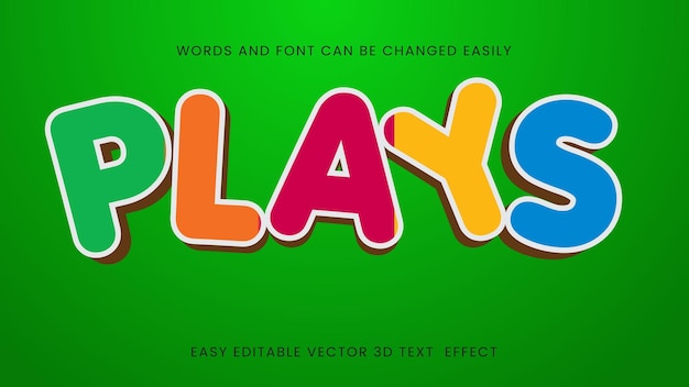 plays text style