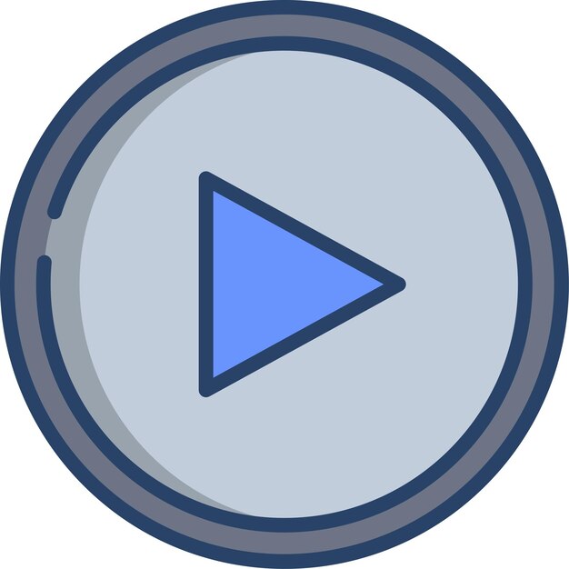 Playsolid linear color vector illustration