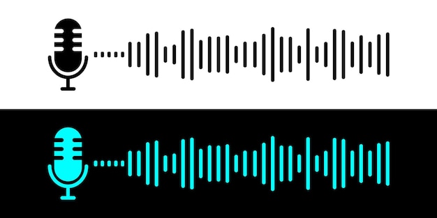 Podcast microphone sound wave Podcast player