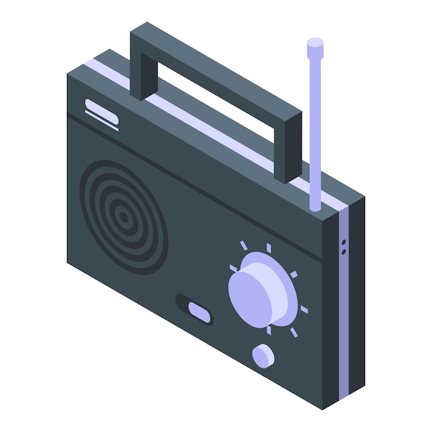 Podcast radio icon Isometric of podcast radio vector icon for web design isolated on white background