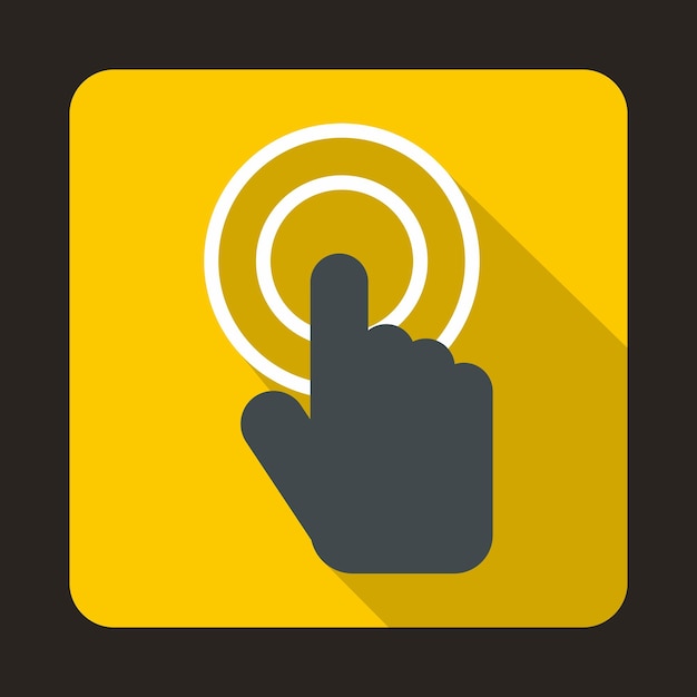 Pointer computer mouse icon in flat style with long shadow Computer and internet symbol