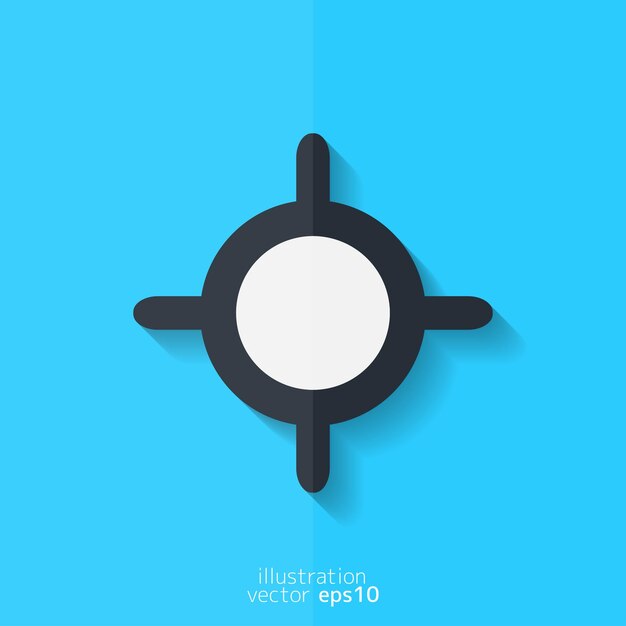 Pointer web icon flat design