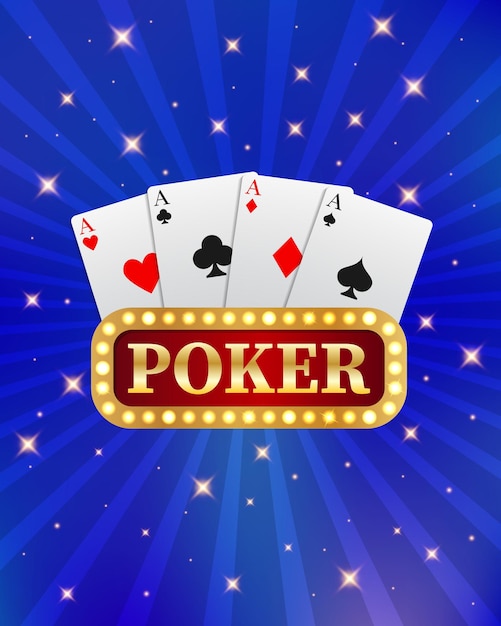 Poker tournament cards and chips banner Casino Can be used as a flyer poster or advertisement