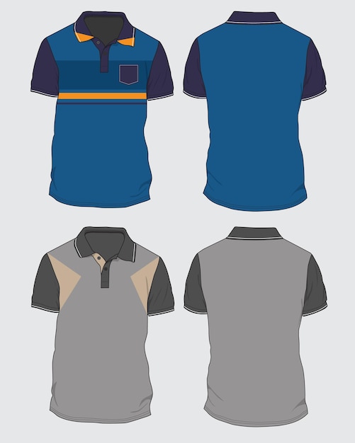 polo shirt template vector design apparel mockup