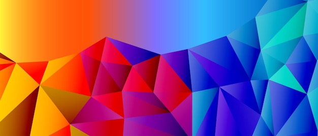 polygon geometric abstract colorful background vector illustration
