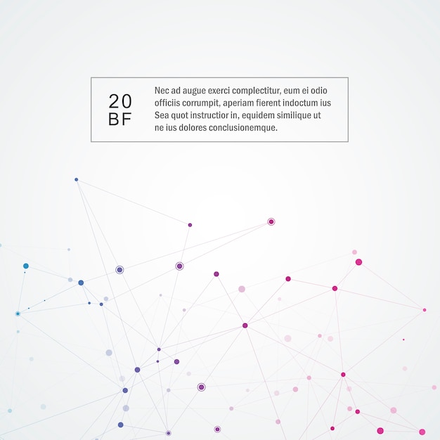 polygonal background with connect dots and lines