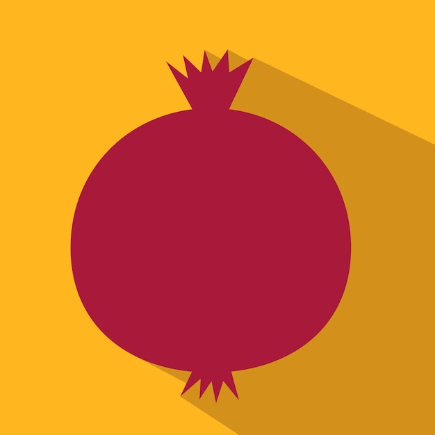 Pomegranate flat icon for web and mobile devices