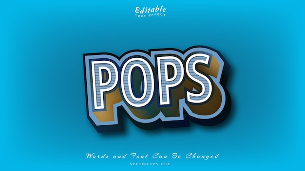 Pops editable text effect free font