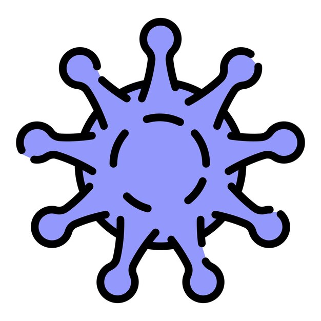 Popular virus icon Outline popular virus vector icon color flat isolated