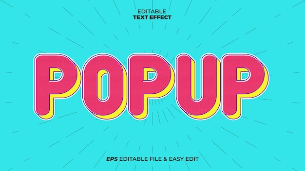 Popup Culture Editable Text Effect