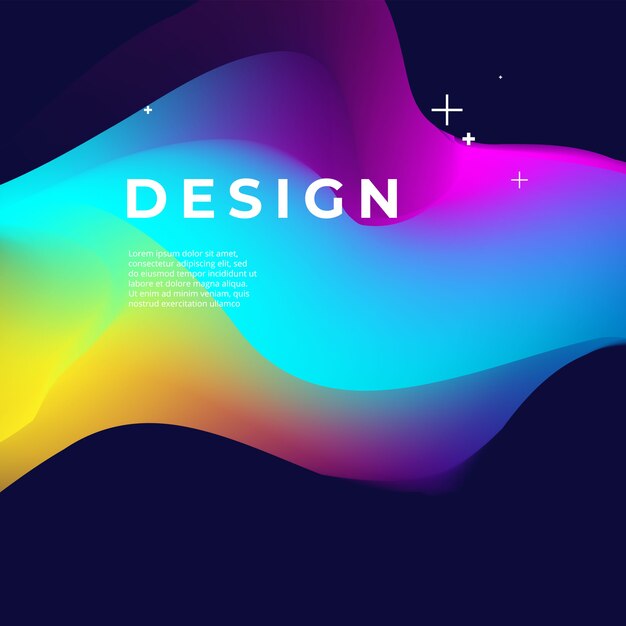 Poster design with abstract shape