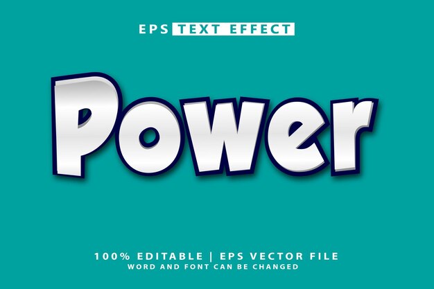 power 3d editable text effect