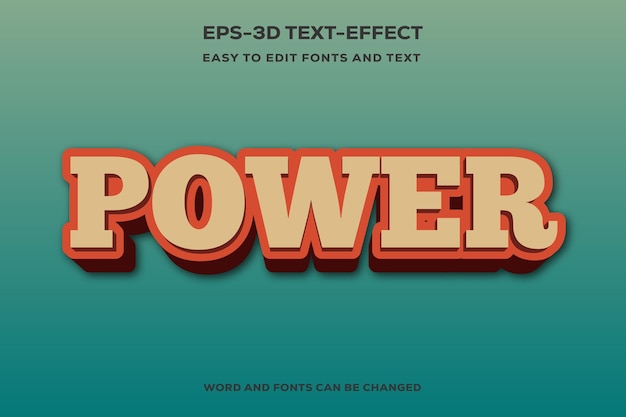 Power 3D Text Effect