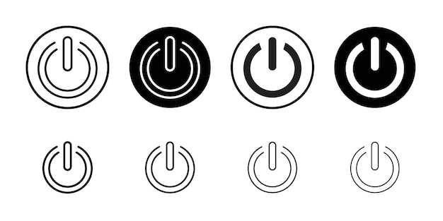 Power button icon Simple thin outline