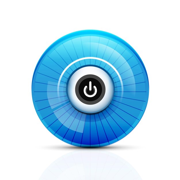 power button icon start symbol web design ui or application design element vector illustration