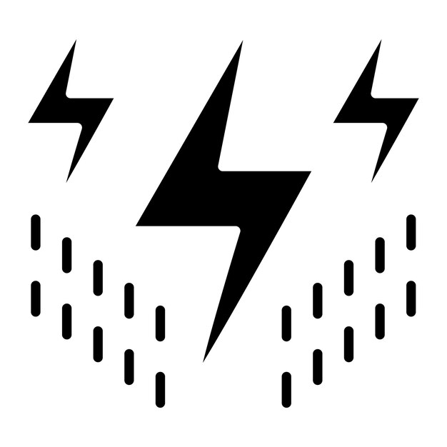 Power Glyph Solid Black Illustration