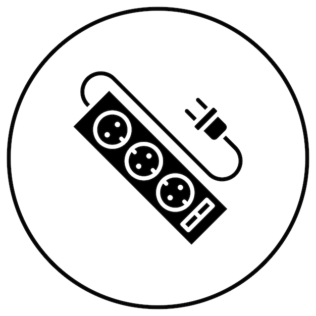 power strip icon vector image can be used for electrician tools
