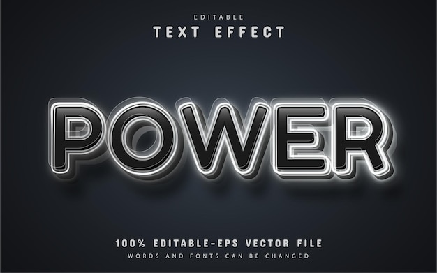 power text, 3d editable text effect