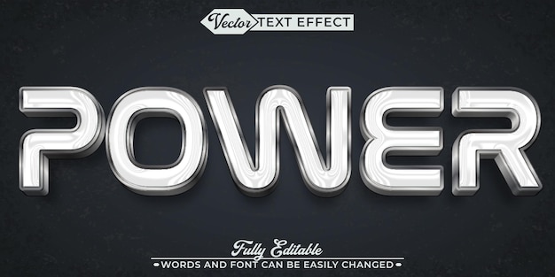 power vector editable text effect template