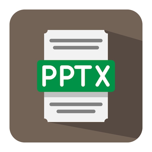 Pptx spreadsheet file flat icons for digital and print use suitable for website ui and mobile app