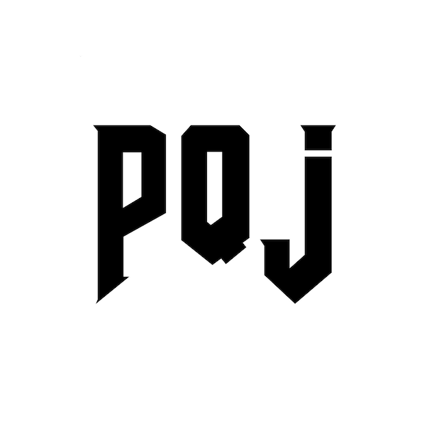 pqj letter logo design for technology company pqj logo design black and white color combination pqj logo pqj vector pqj design pqj icon pqj alphabet pqj typography logo design