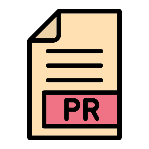PR Vector Icon Design Illustration